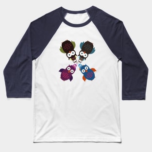 Owl Crowd Baseball T-Shirt